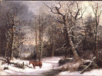 Bûcheron en hiver - George Henry Durrie