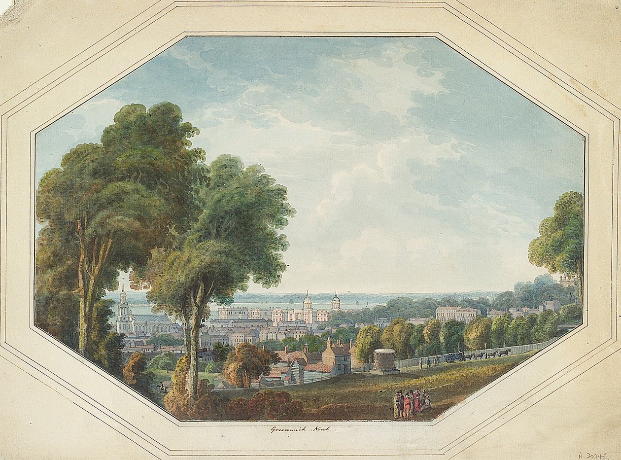 Greenwich depuis le Point, vers 1820 - George Heriot