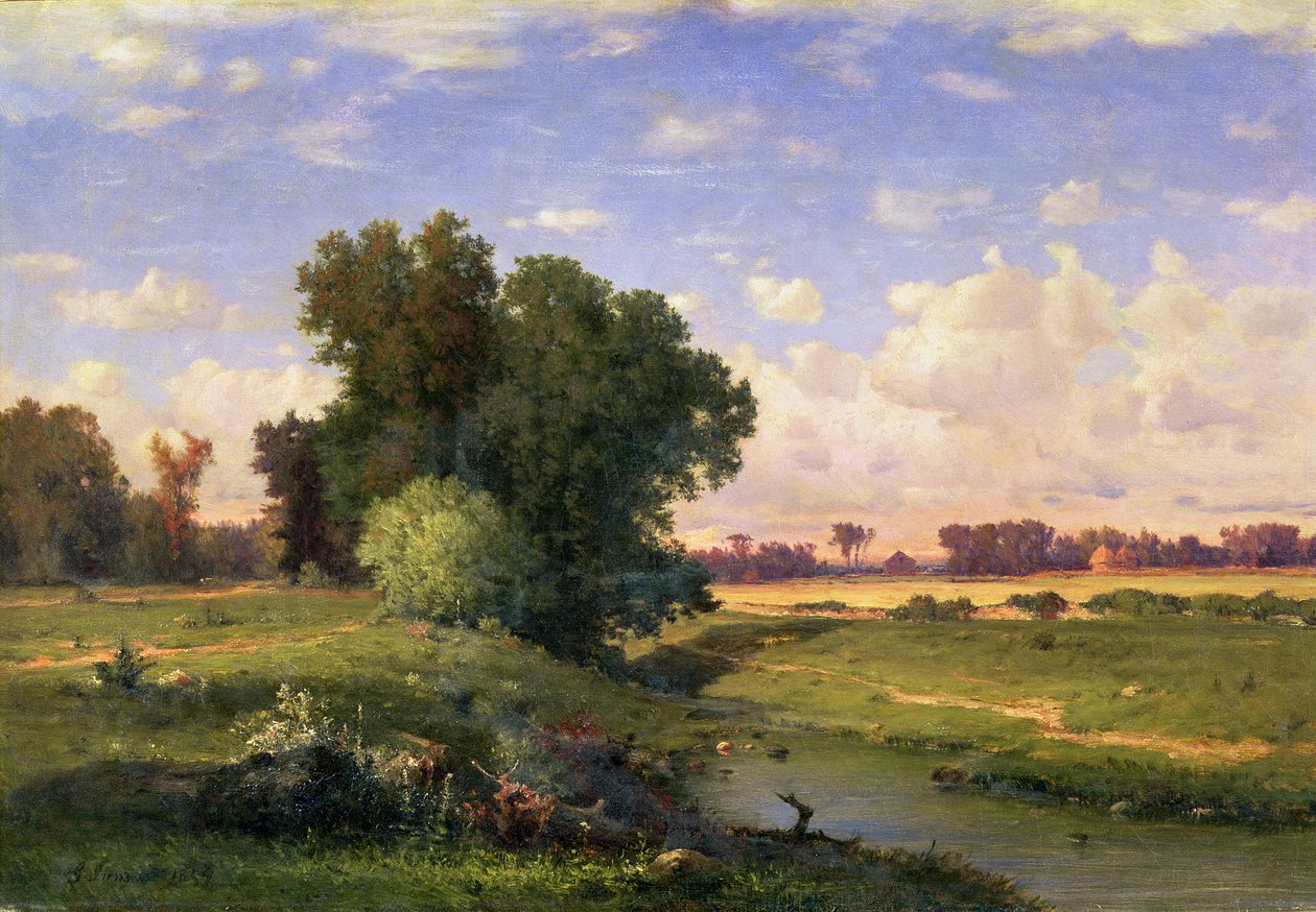 Hackensack Meadows, coucher de soleil, 1859 - George Inness