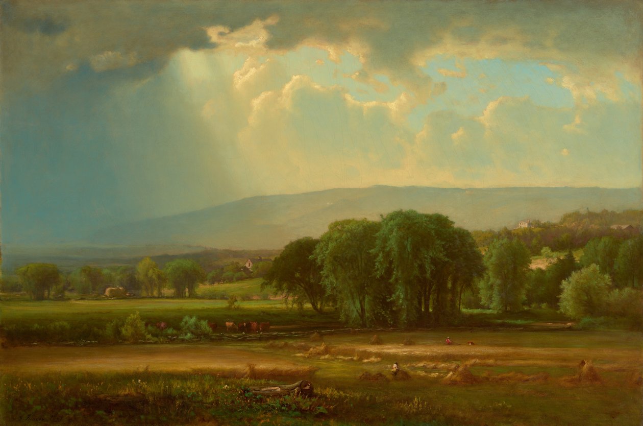 Scène de récolte dans la vallée du Delaware - George Inness