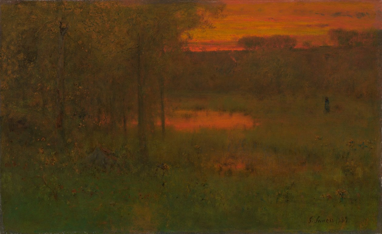Paysage, coucher de soleil, 1887-1889 - George Inness