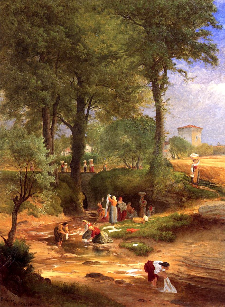 Jour de lessive près de Pérouse, Italie, 1873 - George Inness