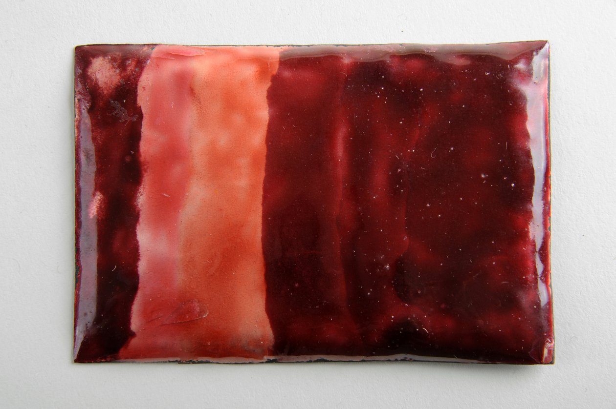 Plaque en émail rouge - George James Frampton