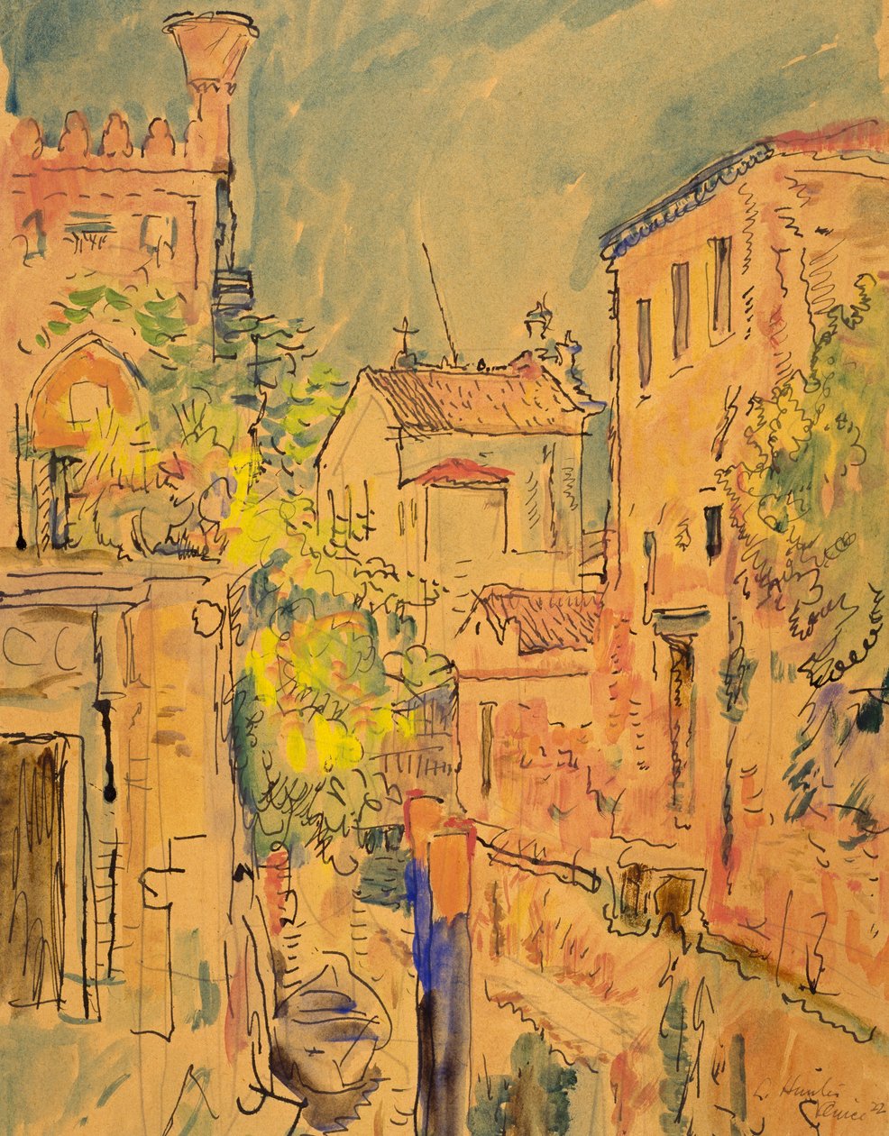 Un canal à Venise - George Leslie Hunter