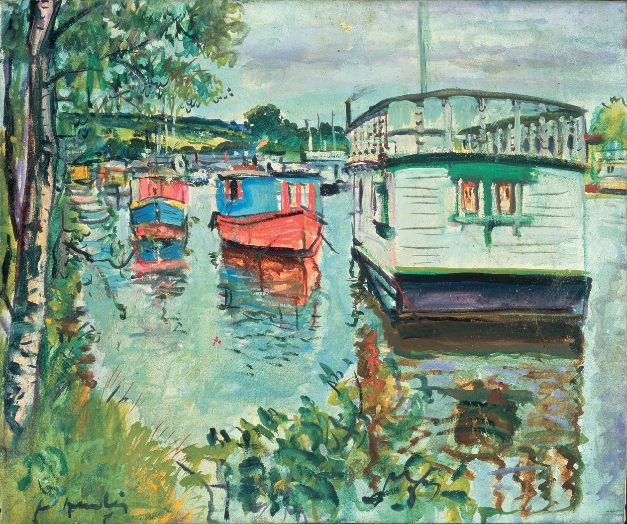 House Boats, Loch Lomond - George Leslie Hunter