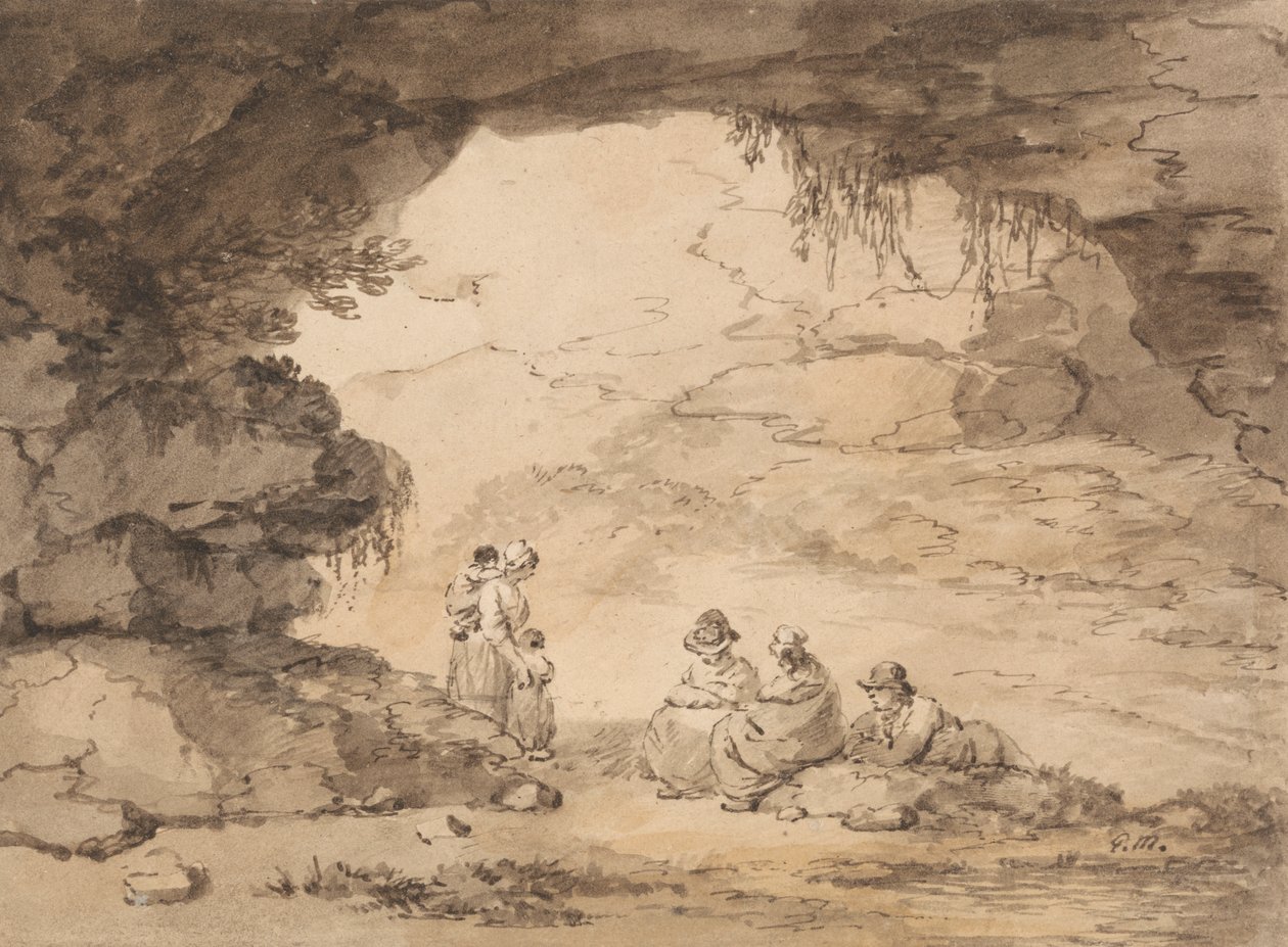 Paysans dans une grotte - George Morland