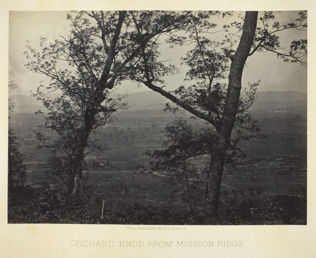 Orchard Knob depuis Mission Ridge - George N. Barnard
