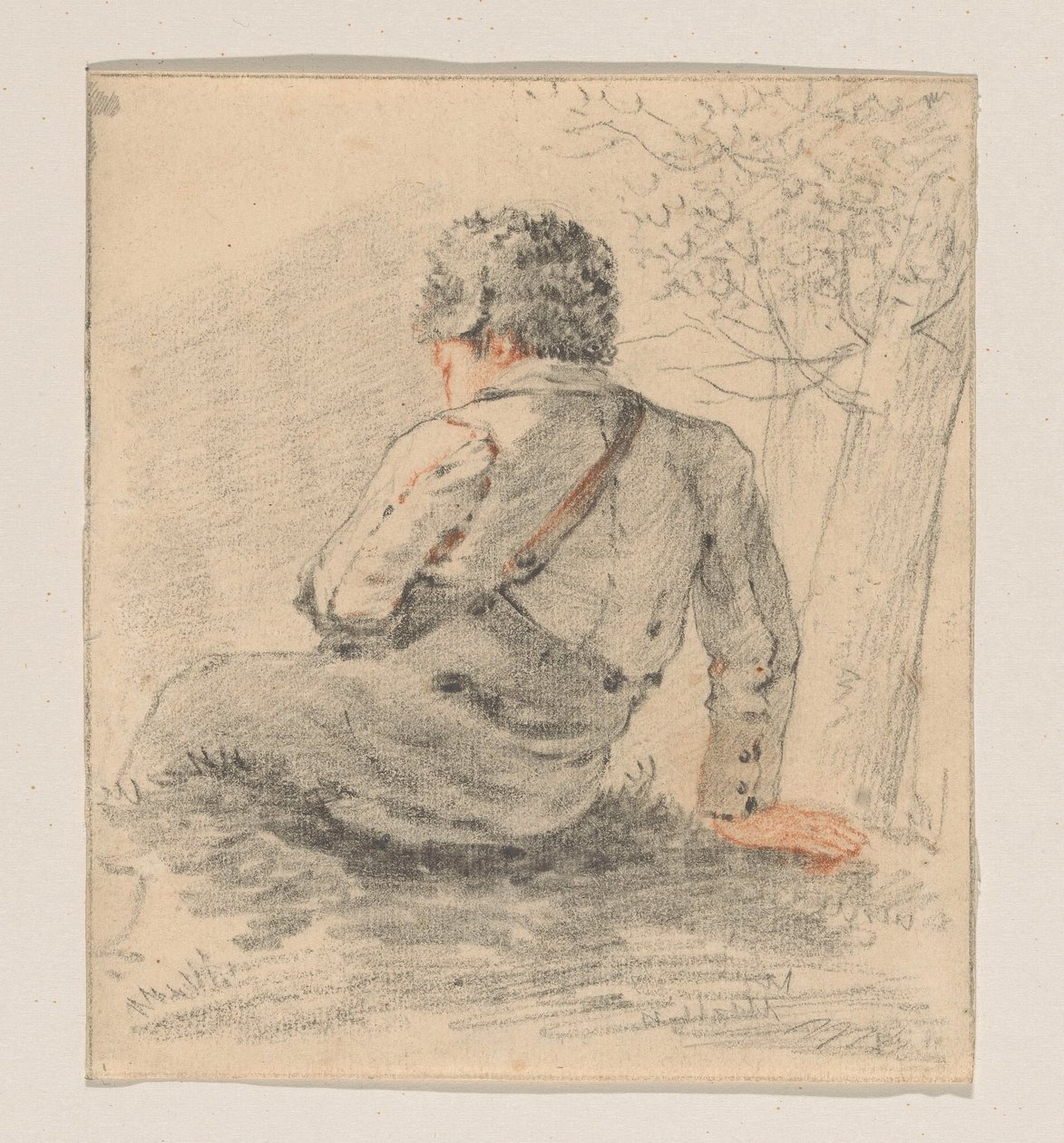 Garçon assis, vu de dos - George Pieter Westenberg