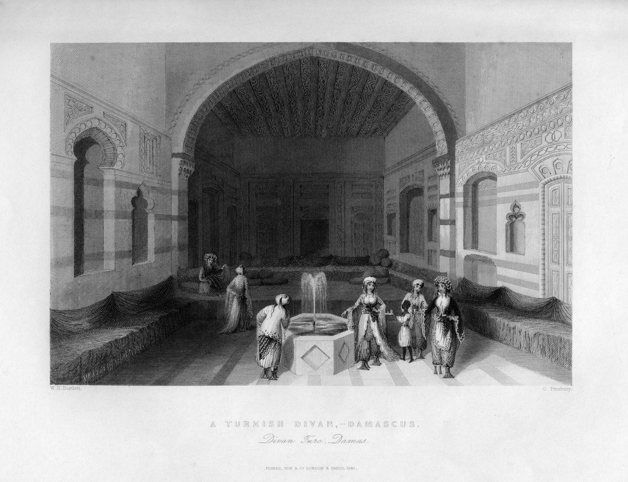 Un divan turc, Damas, Syrie, 1841 - George Presbury