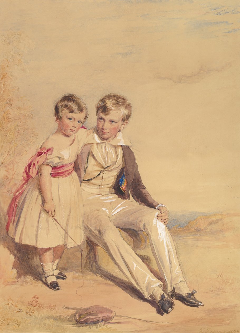 Portrait de deux enfants, 1837 - George Richmond