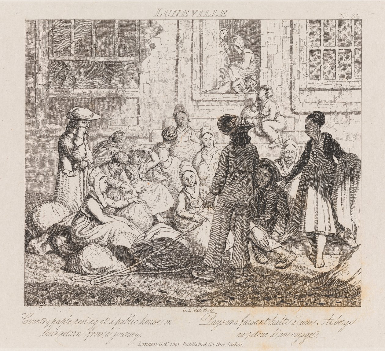 Paysans se reposant, Lunéville, c.1821 - George Robert Lewis