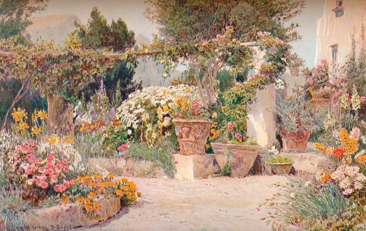 Un jardin italien, vers 1903 - George Samuel Elgood