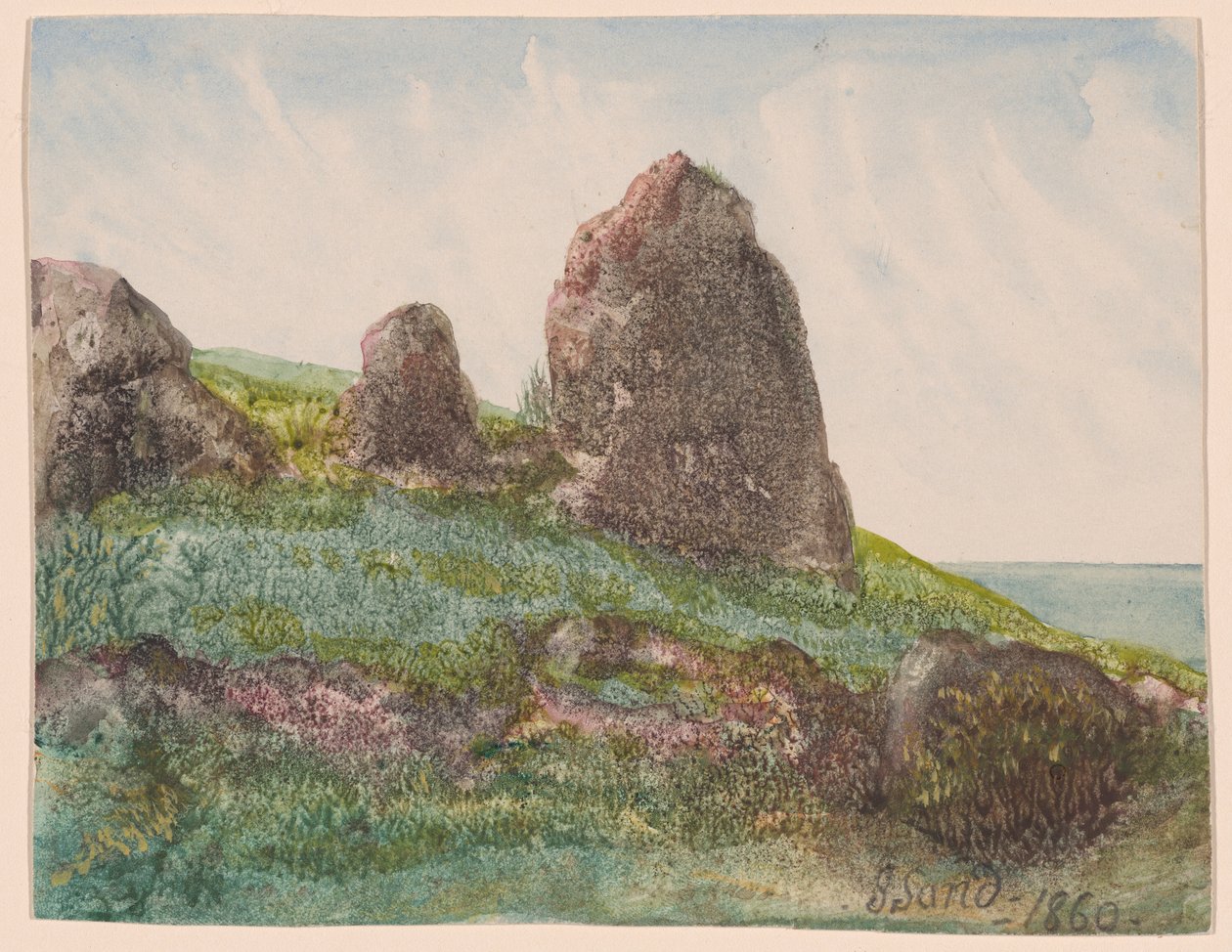 Paysage avec rochers - George Sand