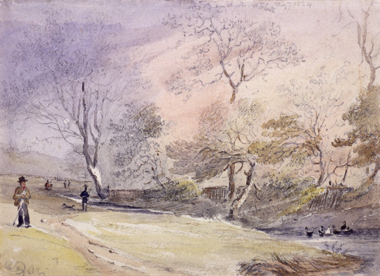 Rivière Fleet, Hampstead, Londres, 1834 - George Shepheard