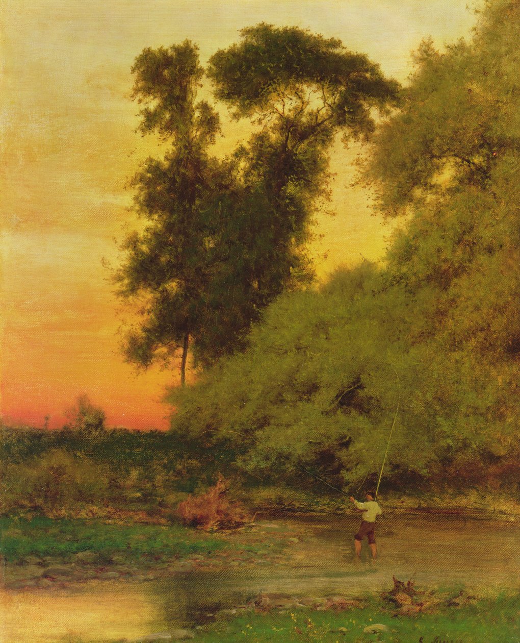 Coucher de soleil, Pompton, NJ - George Snr. Inness