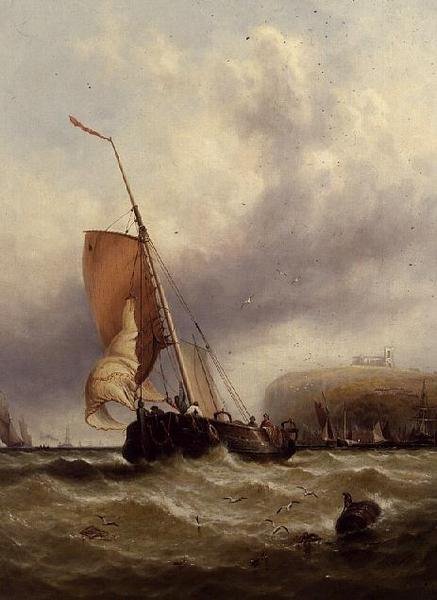 Bateau de pêche en mer agitée - George Stainton