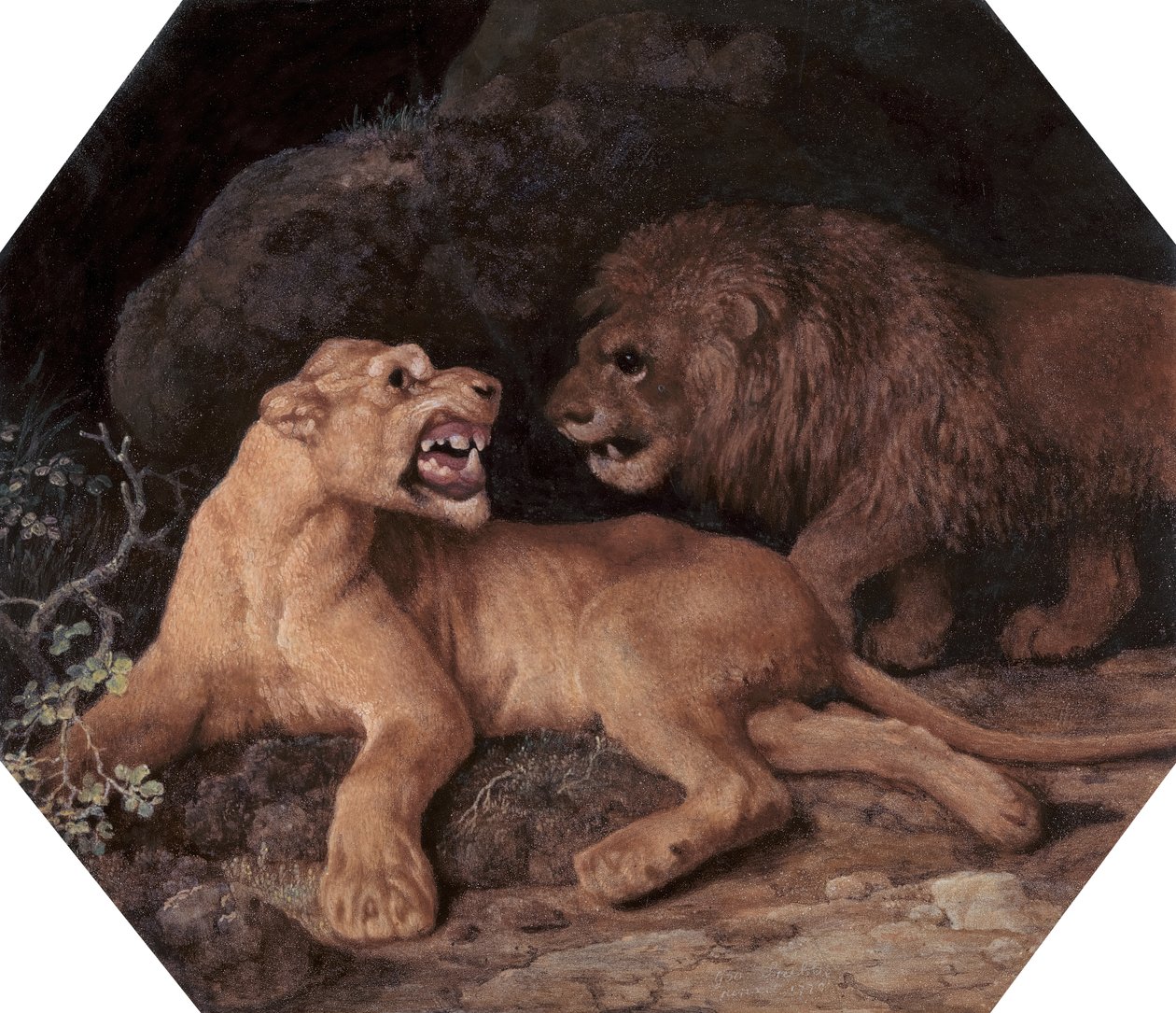 Lion et lionne, 1770 - George Stubbs