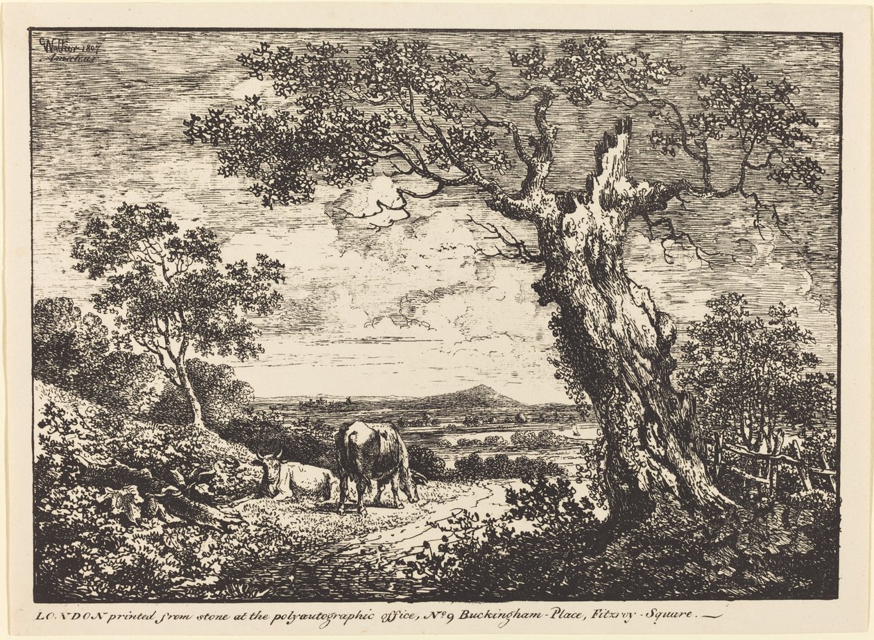 Paysage avec deux vaches - George Walker