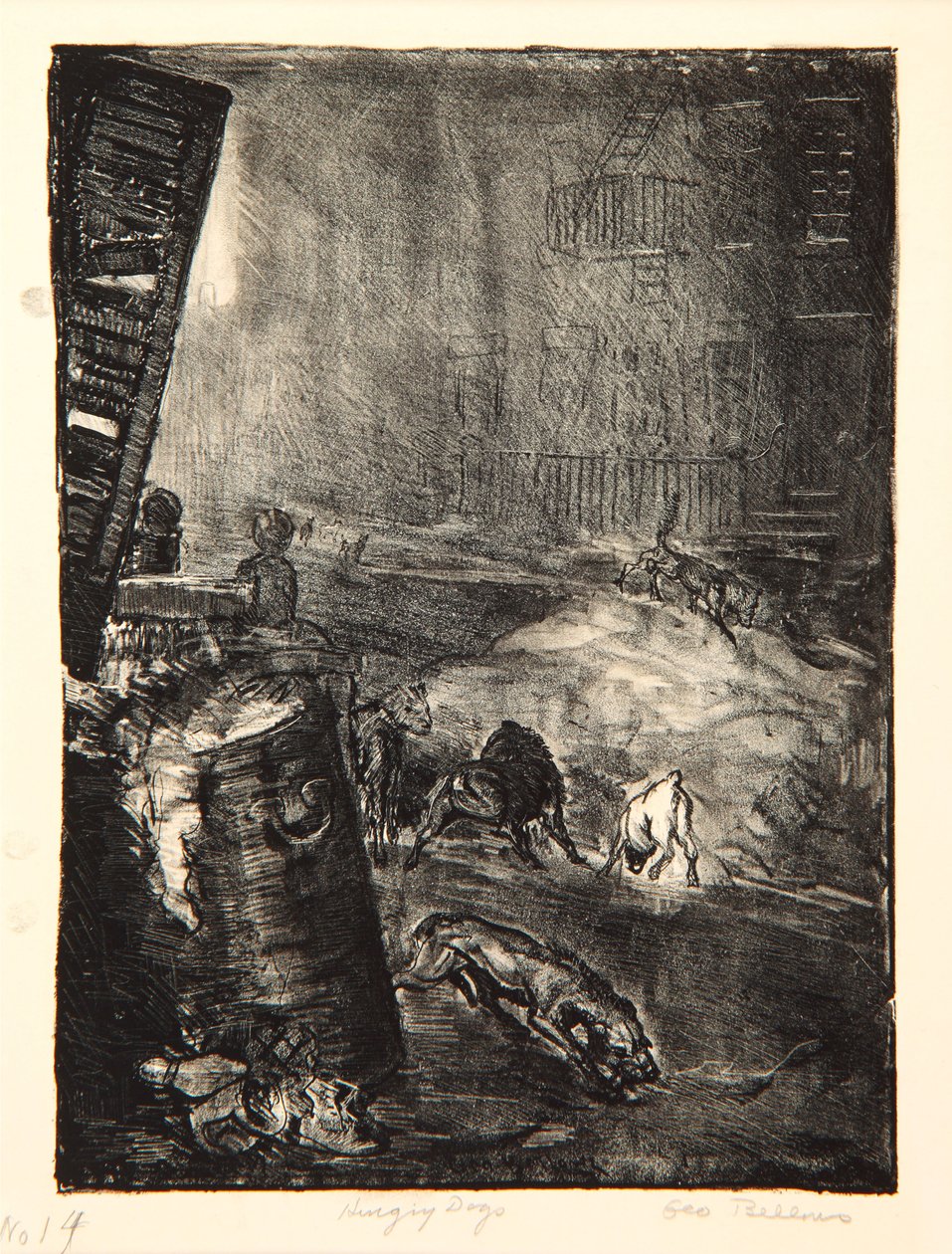 Chiens affamés, deuxième pierre, 1916 - George Wesley Bellows