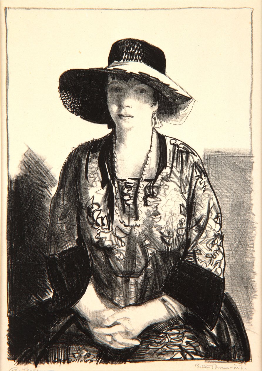 Le Chapeau noir, 1921 - George Wesley Bellows