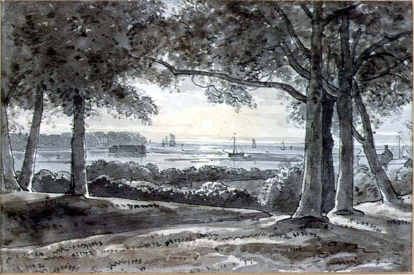Scène de rivière - George the Younger Barret