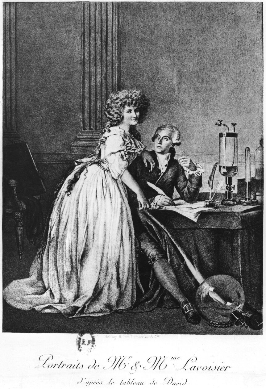 Antoine Laurent Lavoisier (1743-94) et sa femme Marie Anne Paulze (1758-1836) - Georges Ernest Profit