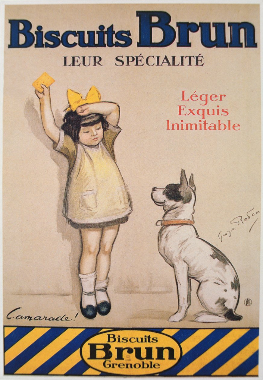 Affiche publicitaire pour les biscuits 