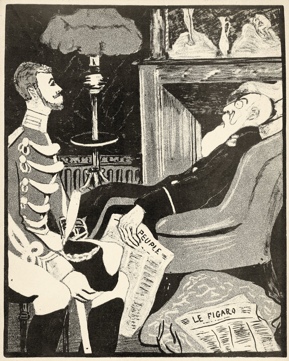 Un jeune Albert Ier en conversation avec son oncle, Léopold II, 1904 - Georges d 1878 1937 Ostoya