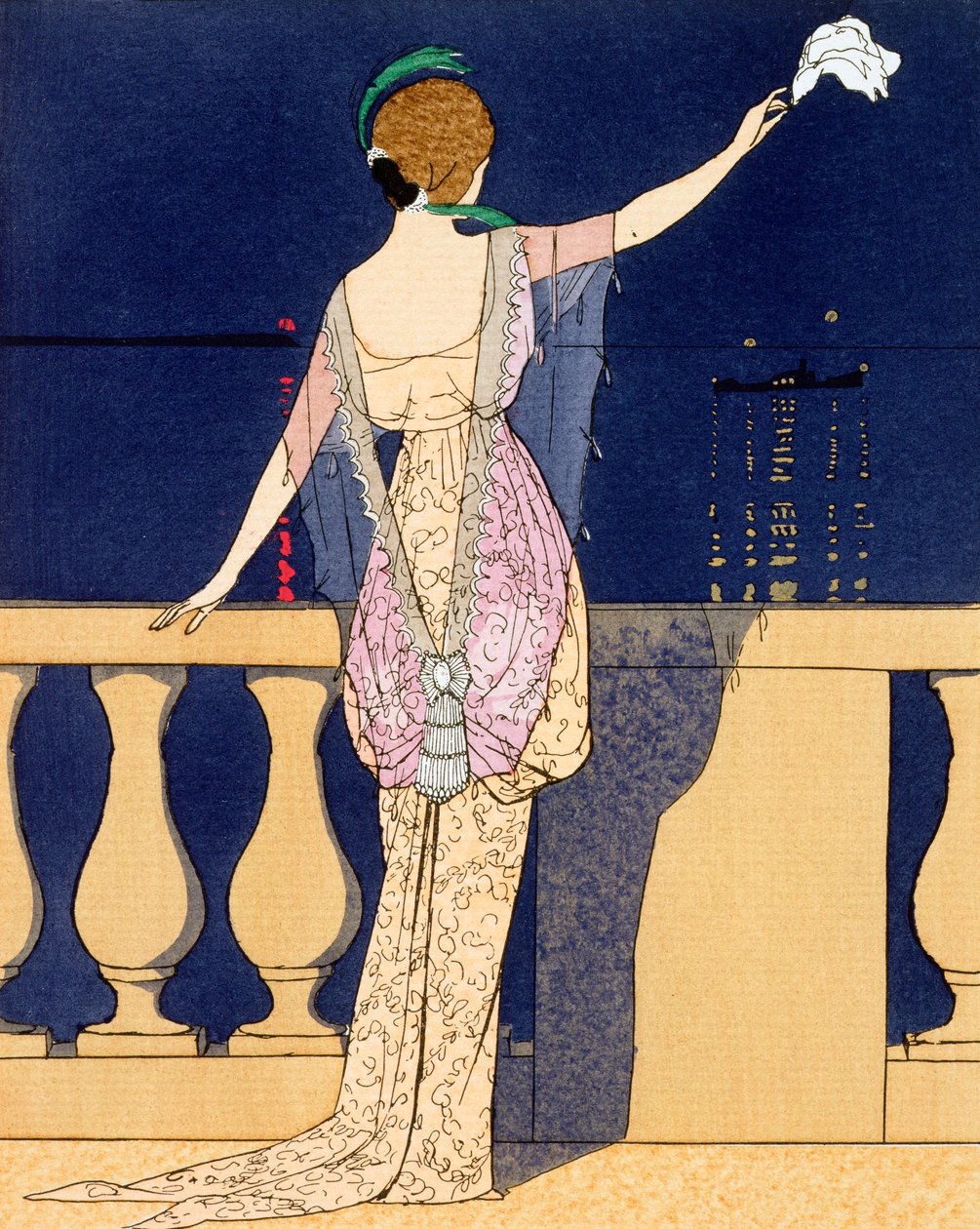Adieu la nuit, vers 1910 - Georges Barbier