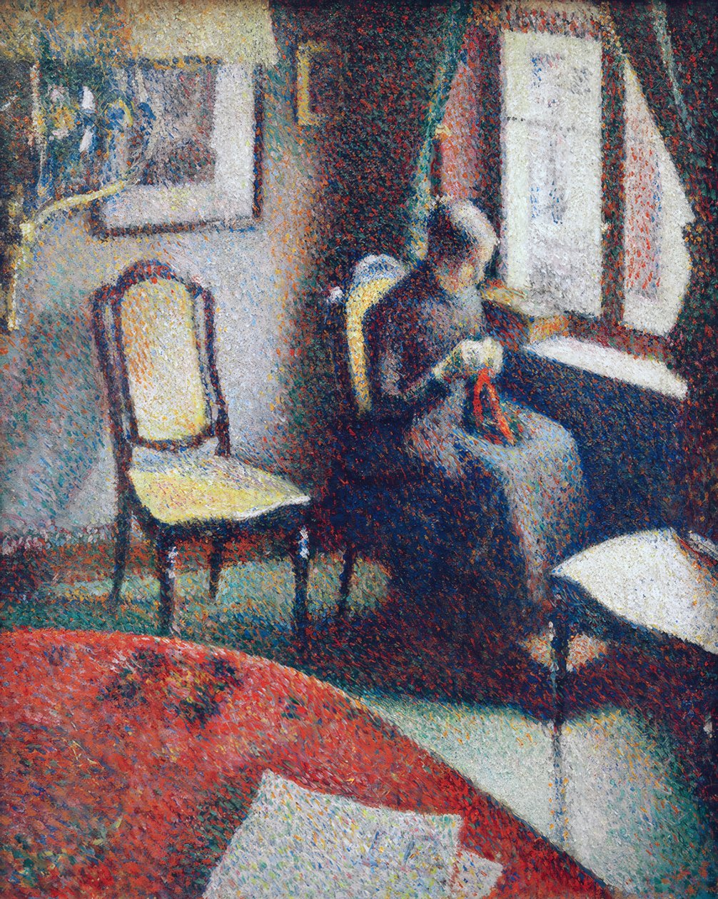 Femme cousant à la fenêtre - Georges Lemmen