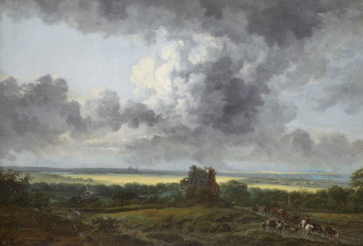 French: Paysage, environs de Chartres - Georges Michel