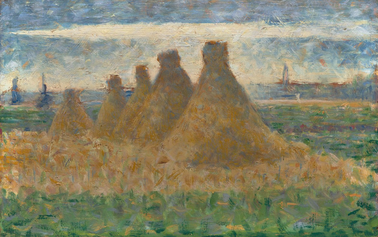Meules de foin, vers 1882 - Georges Pierre Seurat