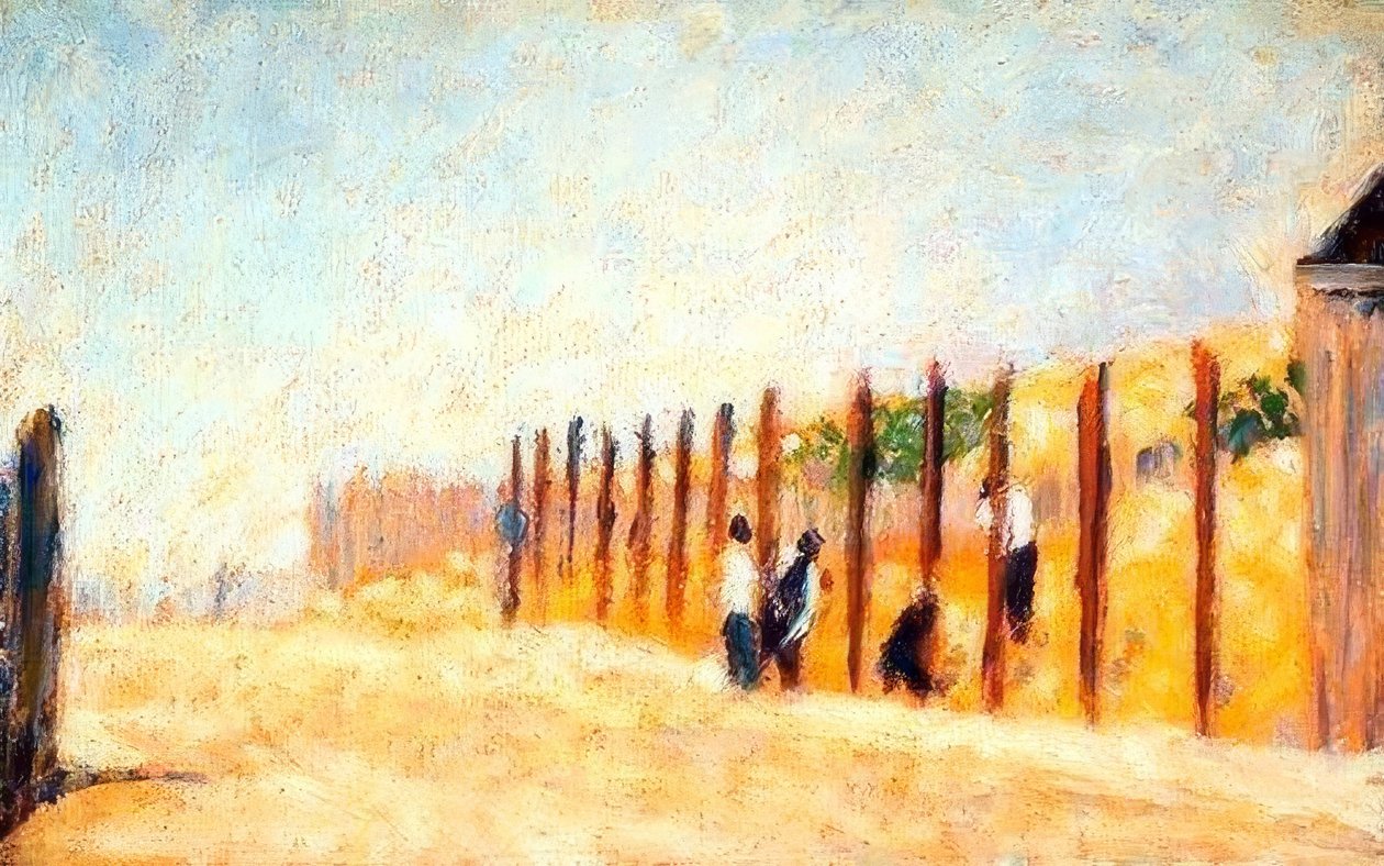 Enfoncer les pieux - Georges Seurat