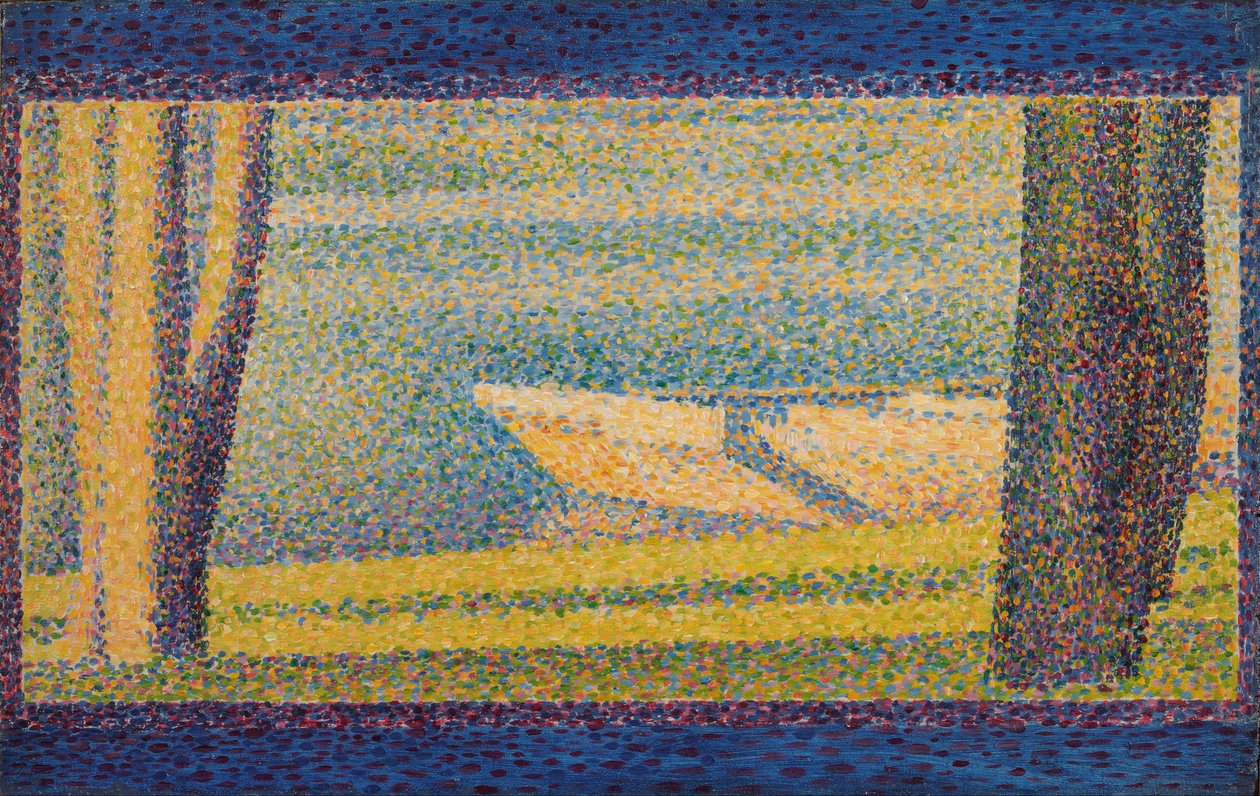 Bateaux amarrés et arbres - Georges Seurat