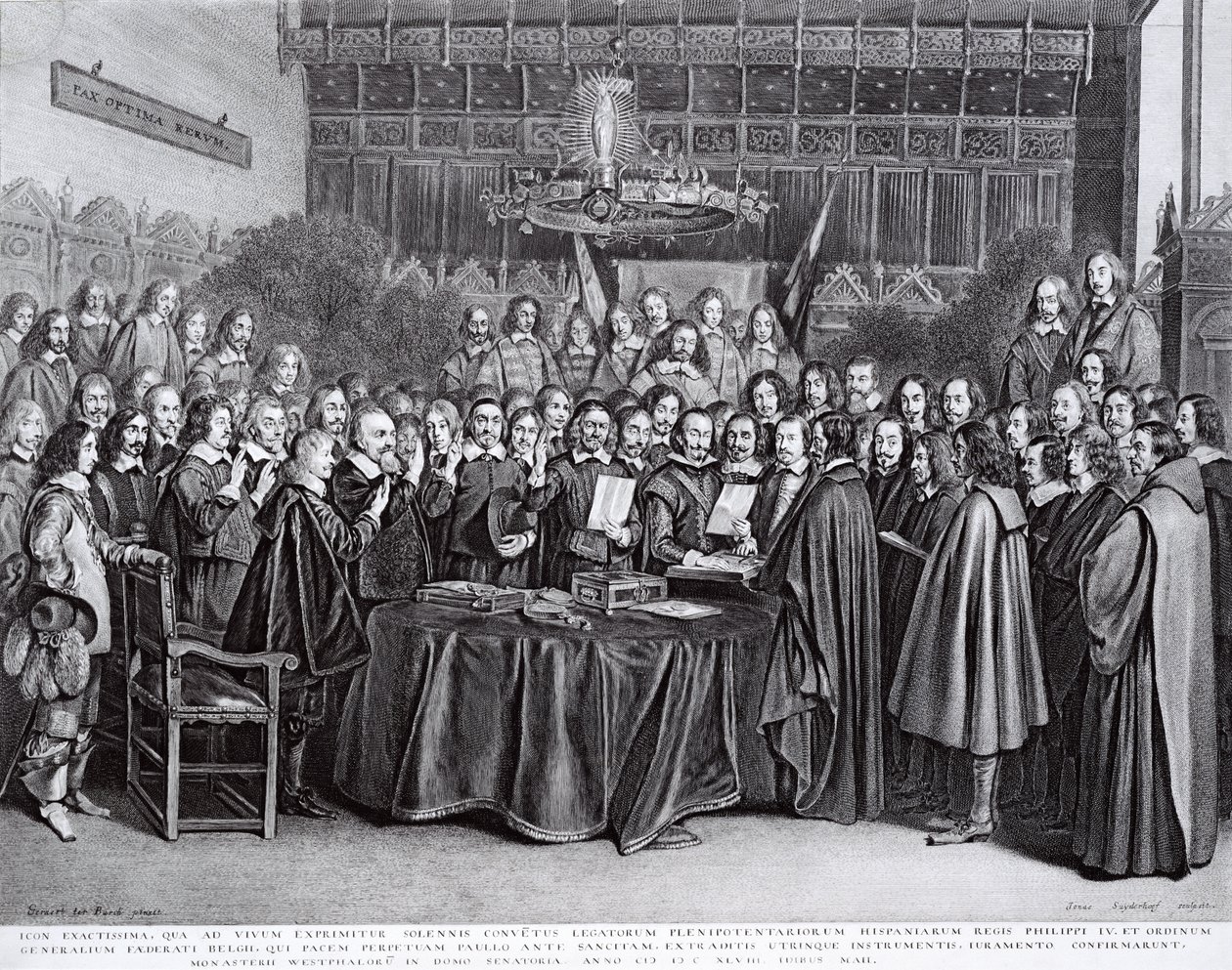 Le serment de ratification du traité de Westphalie à Munster, 24 octobre 1648 - Gerard ter Borch