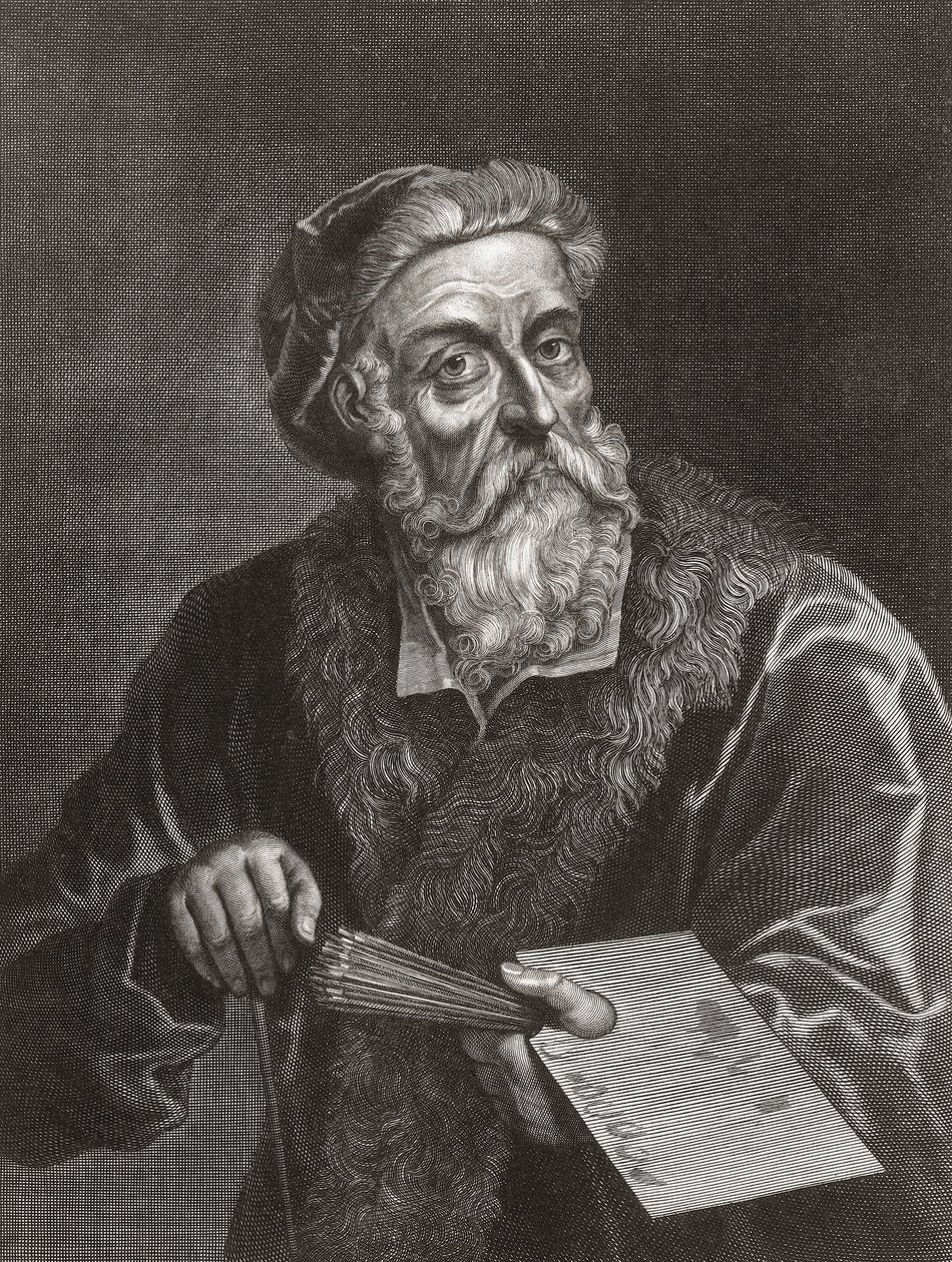 Titien. Portrait. (impression) - Gerard (after) Edelinck