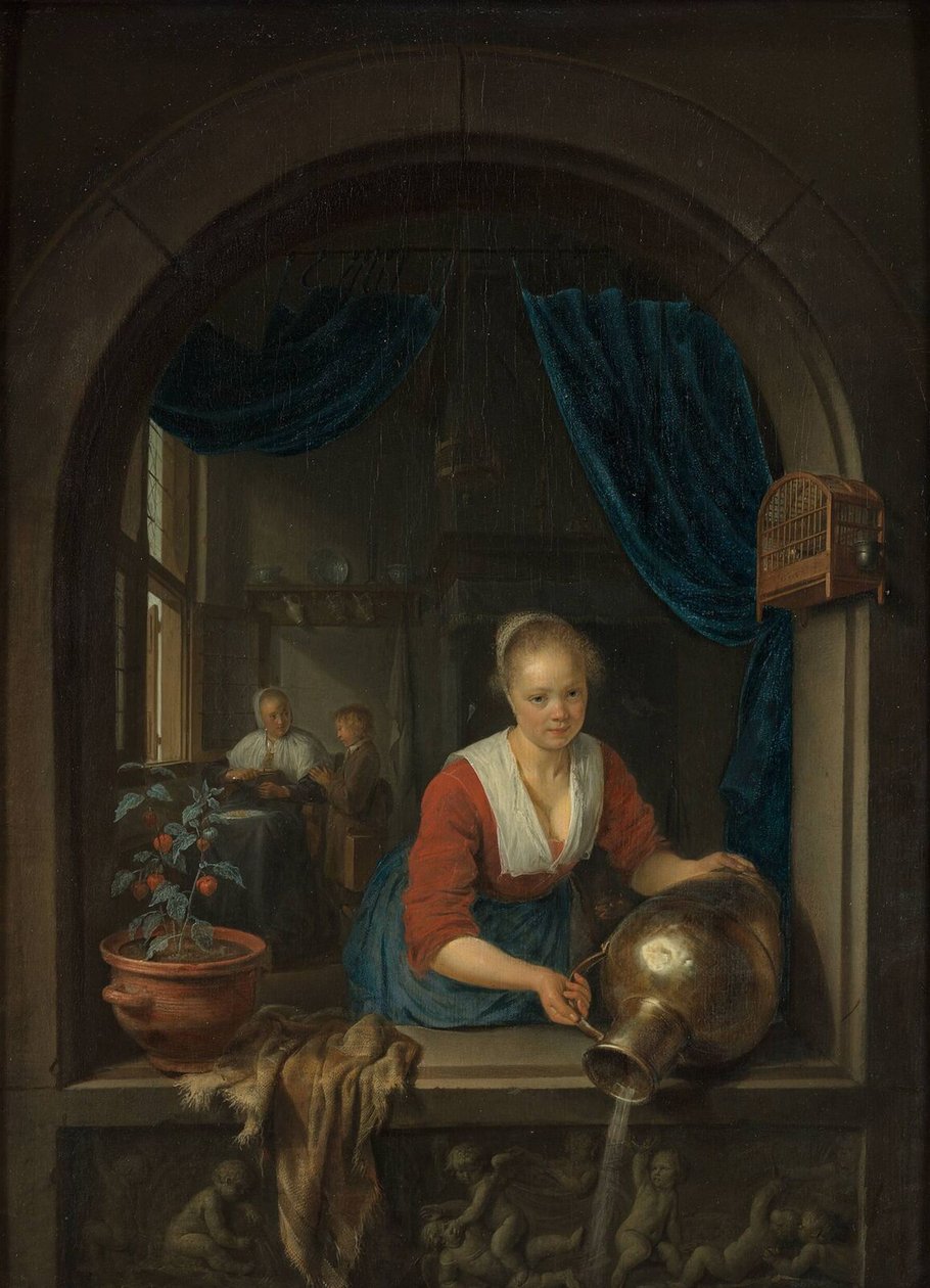 Servante à la fenêtre, c. 1660 - Gerrit Dou