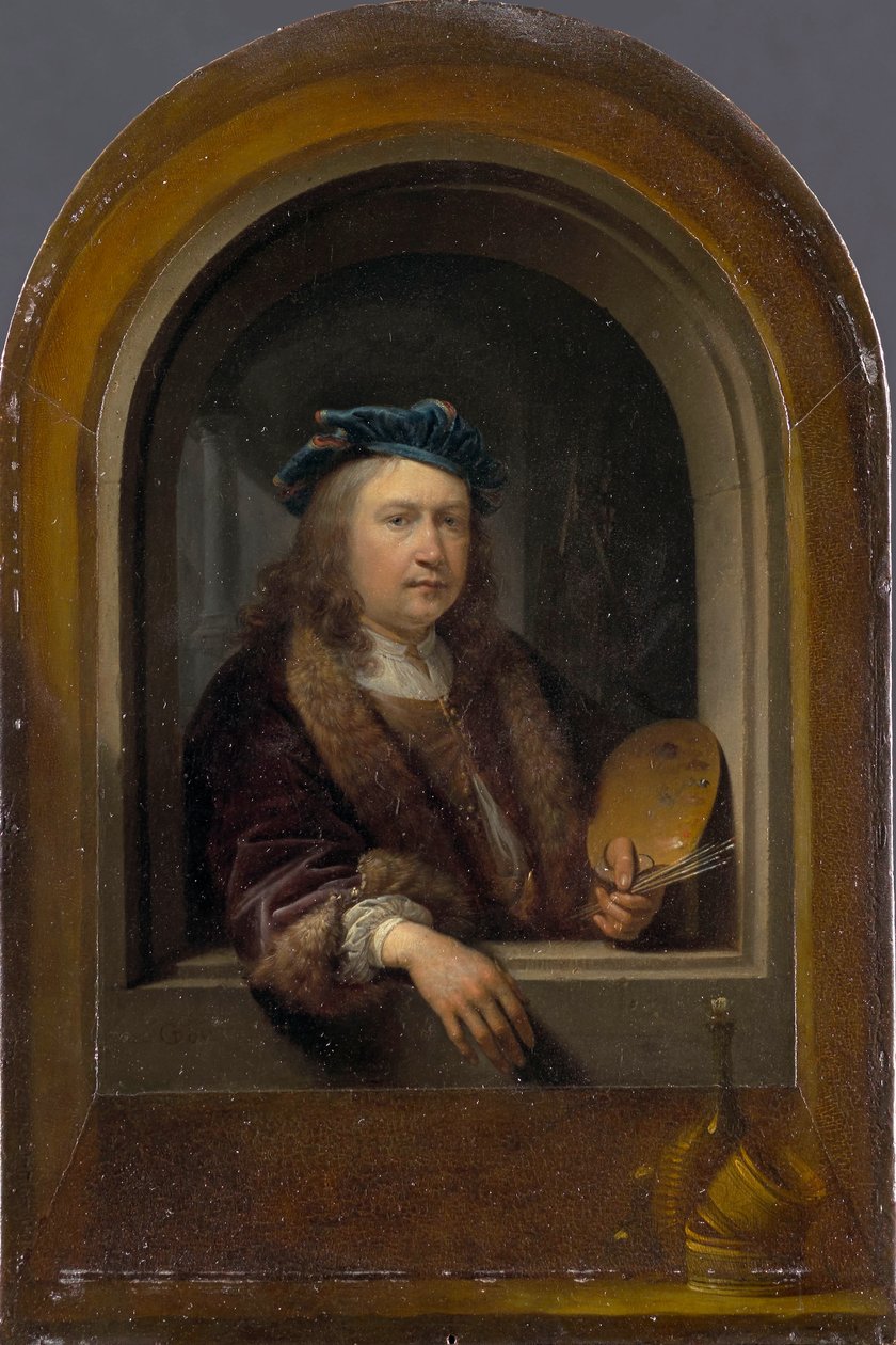 Autoportrait avec palette, vers 1660 - Gerrit Dou