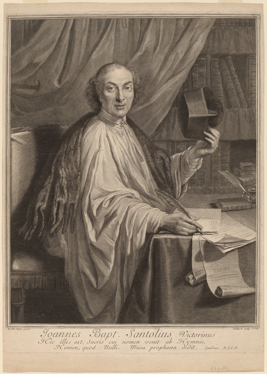 Jean-Baptiste Santeuil - Gerard Edelinck after Chevalier Dumee