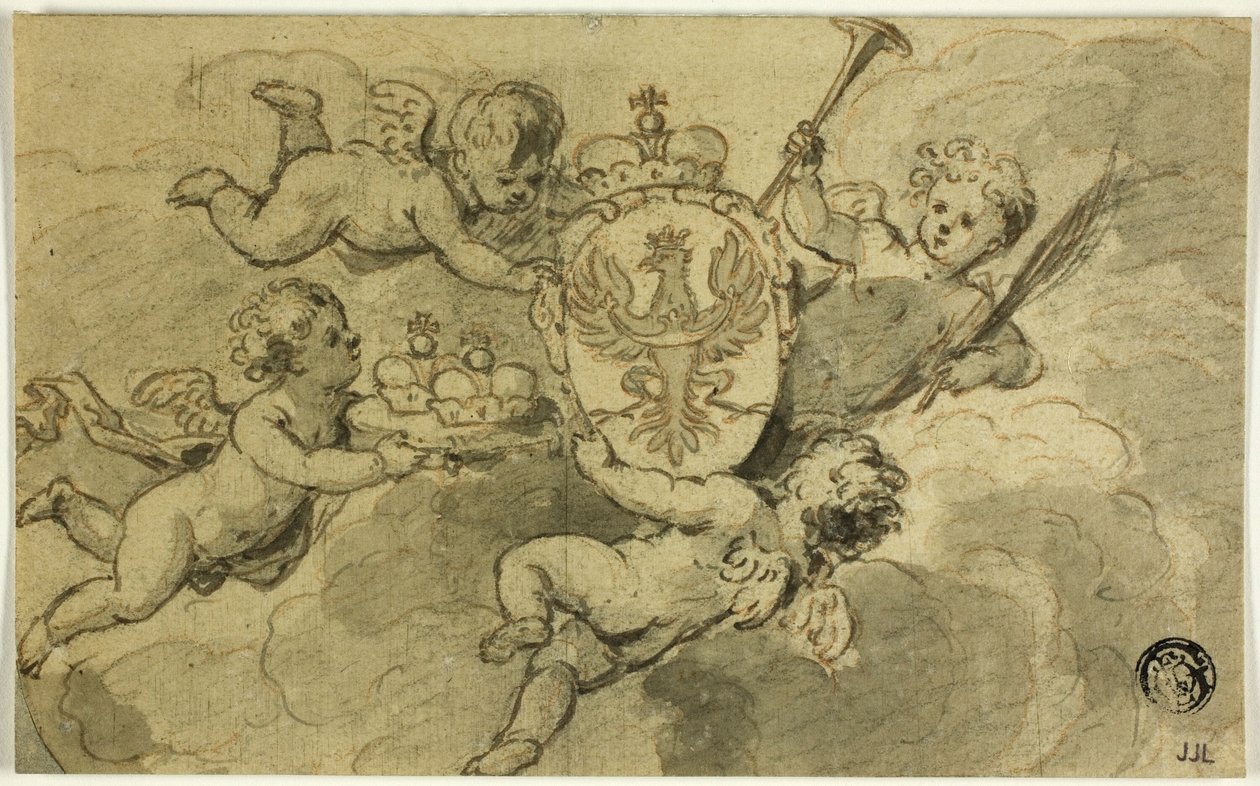 Putti et armoiries - Gerard de Lairesse