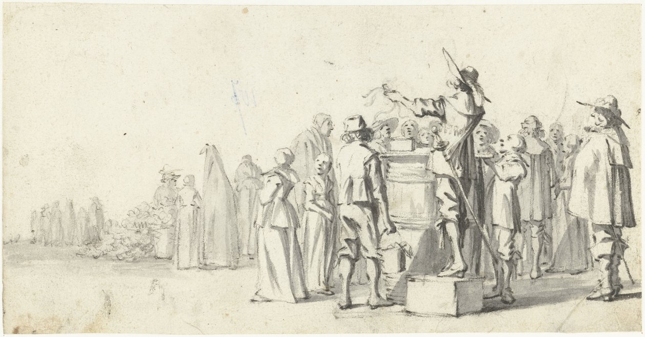 Crieur sur une place de marché - Gerard ter Borch (II)