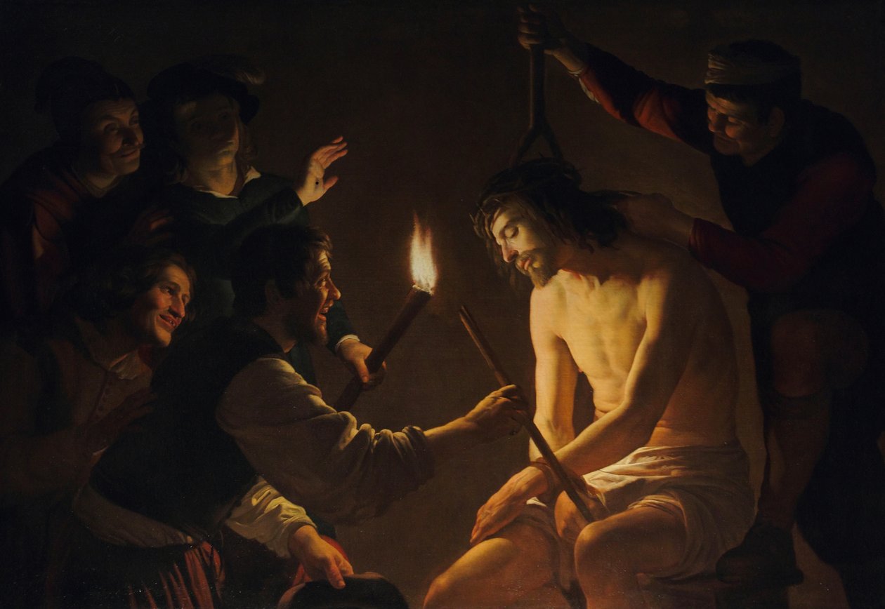 La moquerie du Christ - Gerard van Honthorst