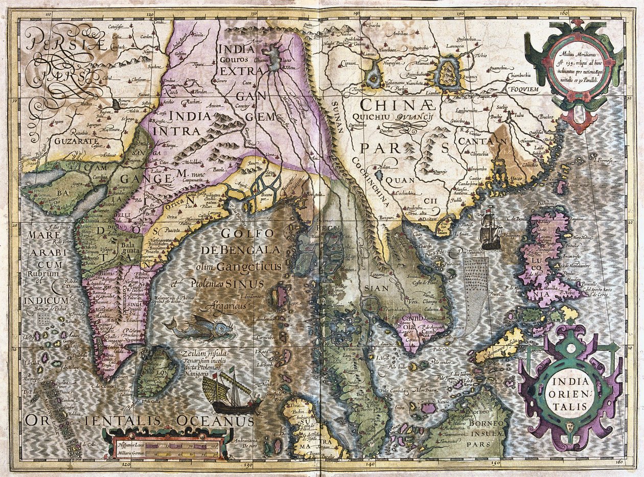 Inde orientale (gravure) - Gerardus Mercator