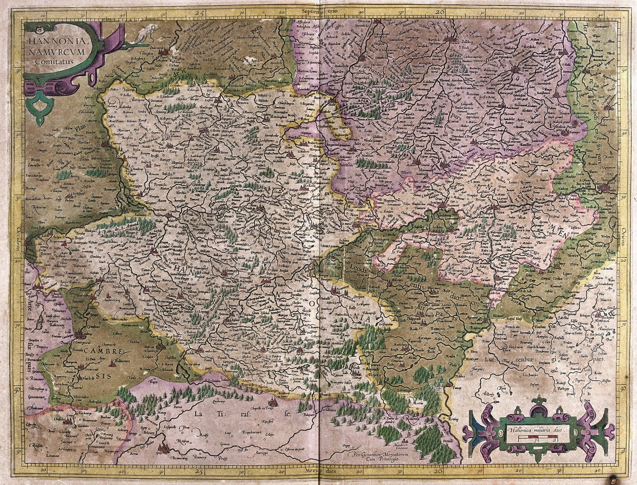 Hainaut, Namur, Belgique (gravure) - Gerardus Mercator