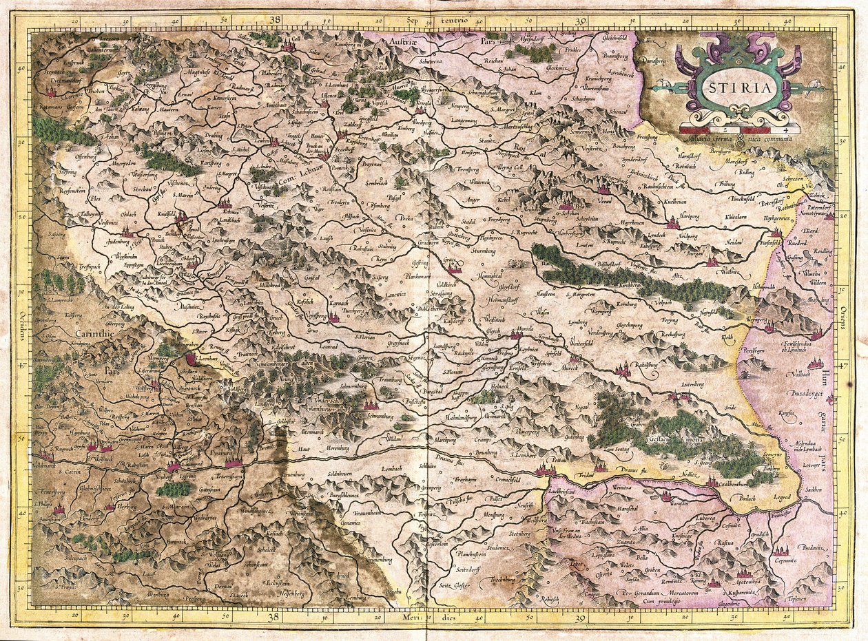 Styrie, Autriche (gravure) - Gerardus Mercator