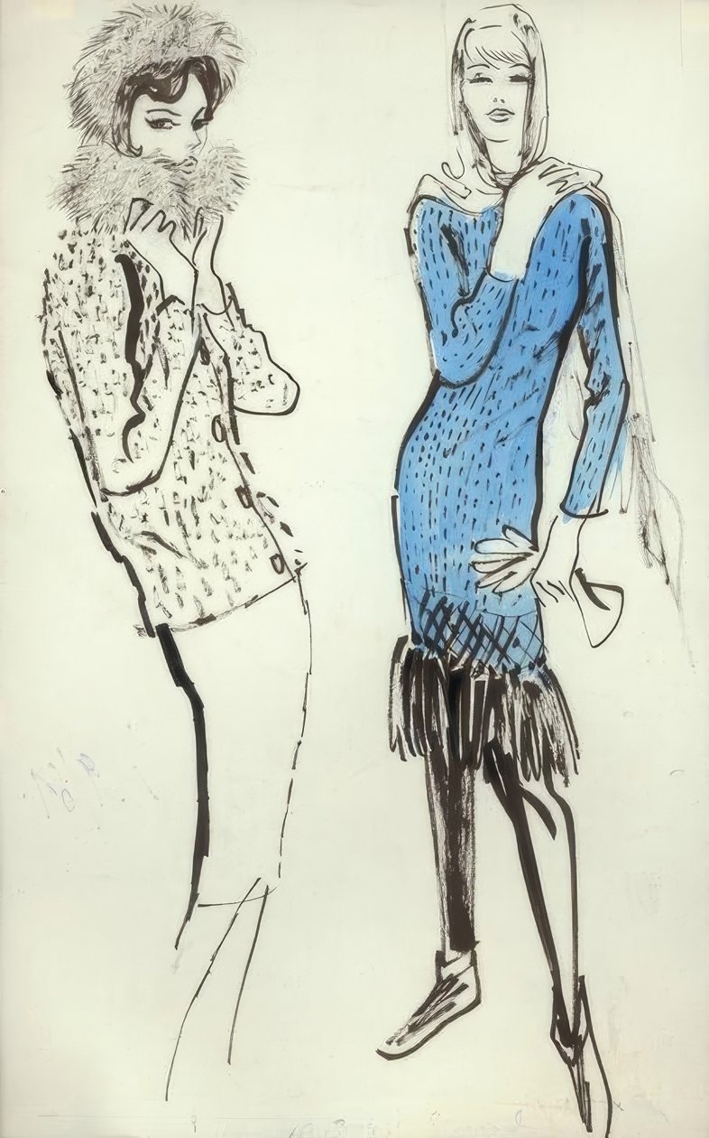 Costume et robe à franges / G. Hartung - Gerd Hartung