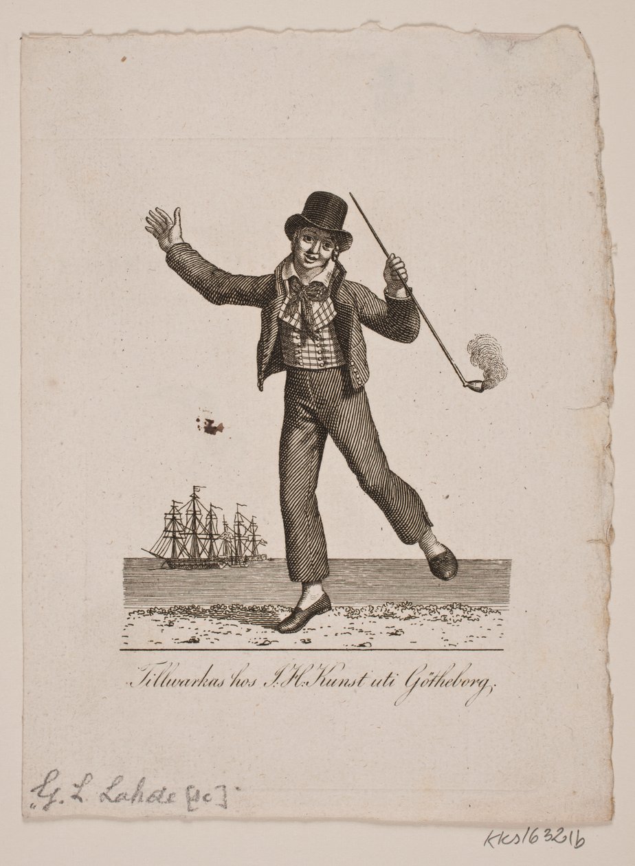 Marin dansant avec pipe - Gerhard Ludvig Lahde