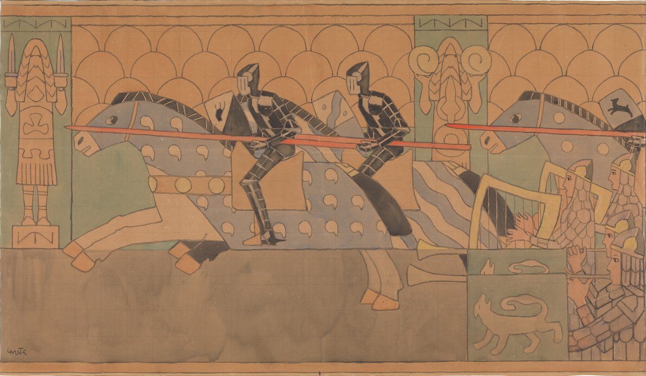 Dessin folklorique, 1895-1898 - Gerhard Munthe