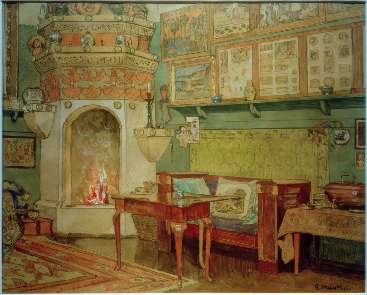Intérieur "Leveld" Salon - Gerhard Peter Frantz Vilhelm Munthe
