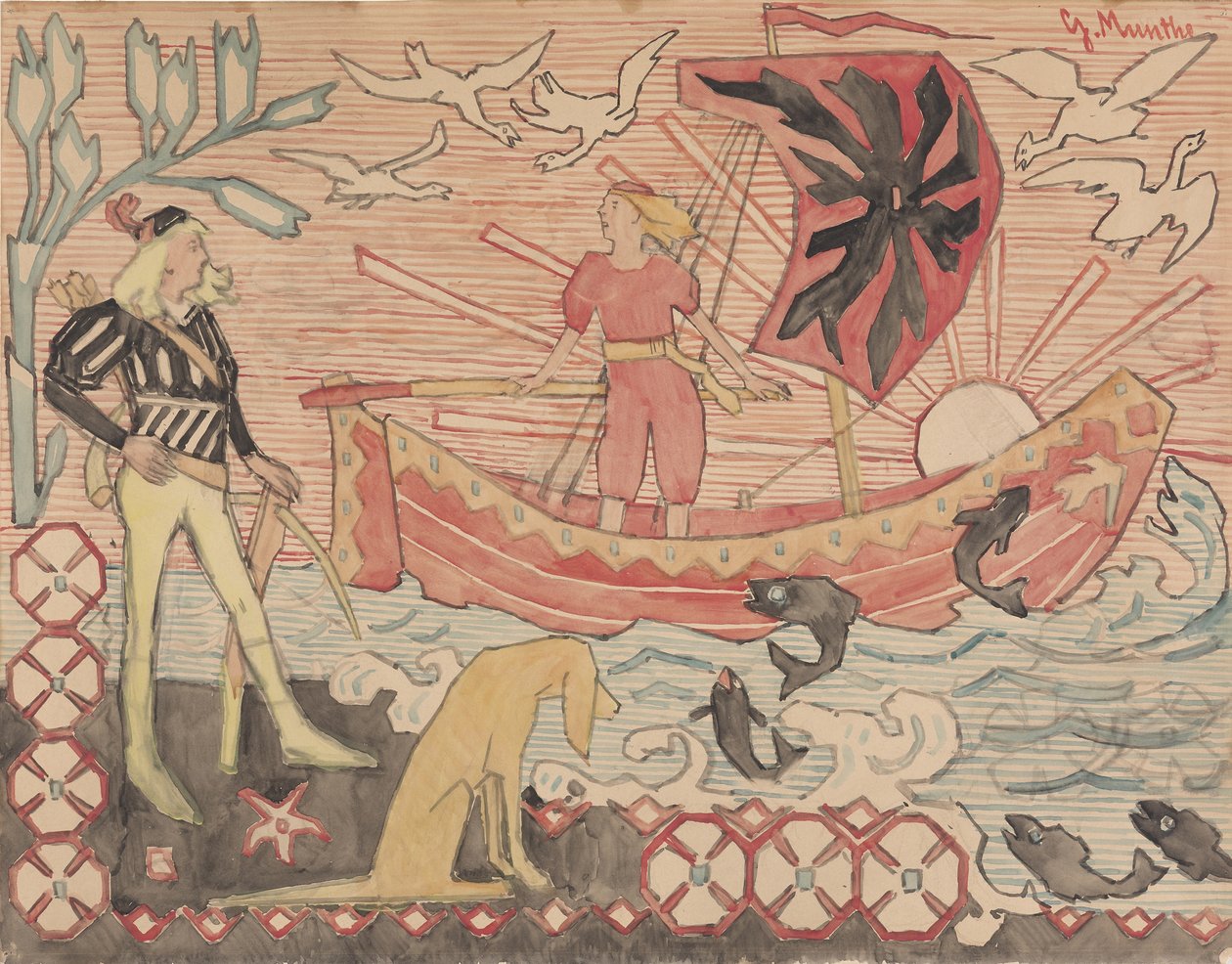 La chanson enjouée, vers 1892 - Gerhard Munthe